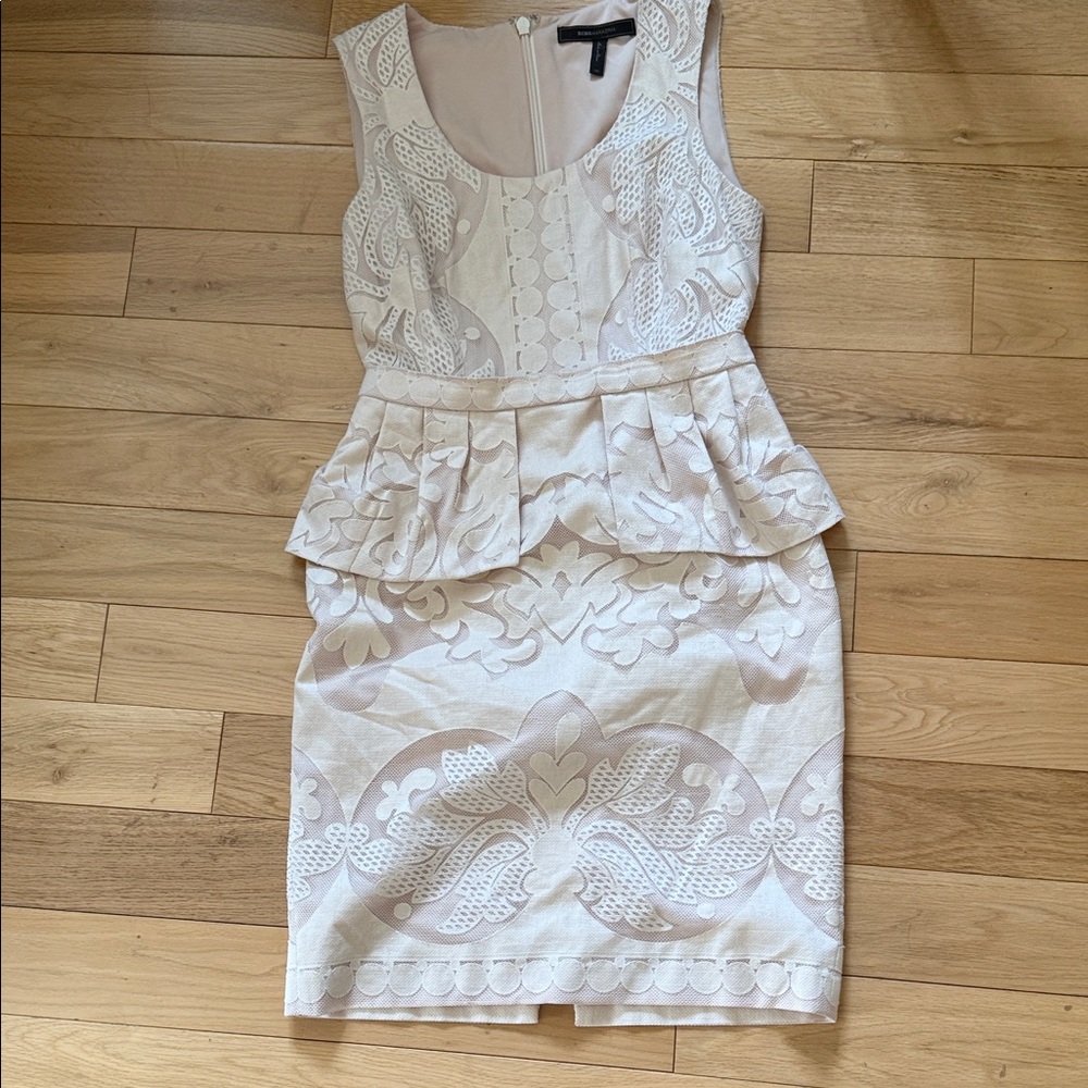 BCBGMaxAzria Cream Lace Dress